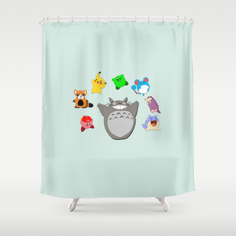Video Game Anime Character Rainbow Shower Curtain By Laurenvauren