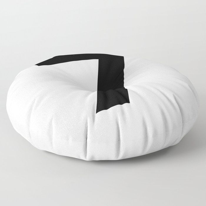 Number 7 (Black & White) Floor Pillow