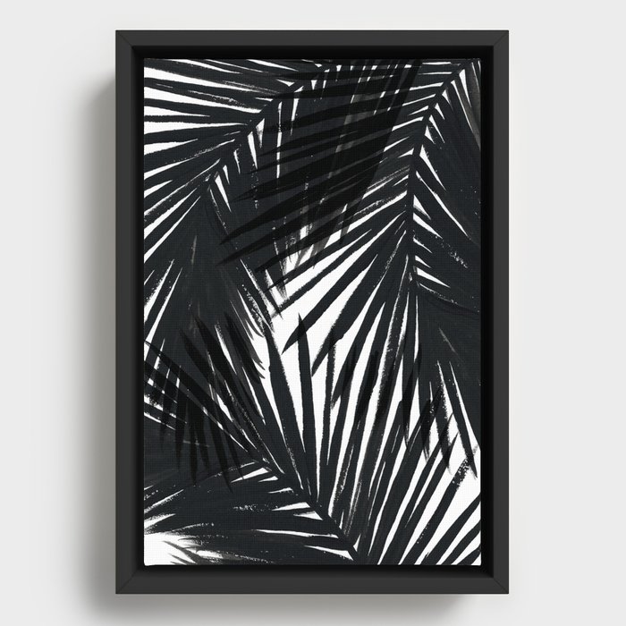 Palms Black Framed Canvas