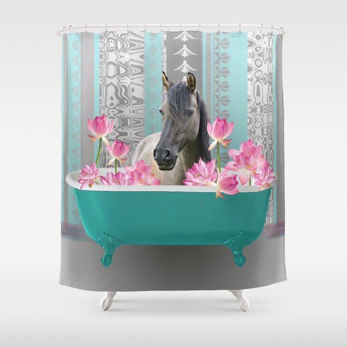 horse shower curtain