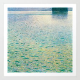 Island in the Attersee Gustav by Klimt Date 1902 // Abstract Oil Painting Water Horizon Scene Art Print