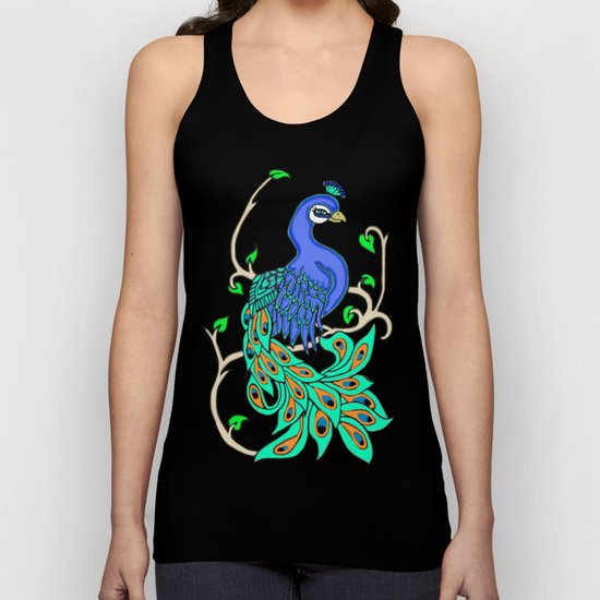 Pretty Peacock Unisex Tank Top
