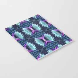 Ice Blue Splendor with Pink Accents Geometric Art Notebook