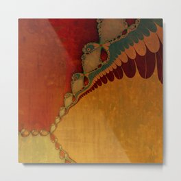 Southwestern Sunset 2 -copper ochre sienna olive gold Metal Print | Boho, Abstract, Arizona, Warmhues, Grunge, Apartmentart, Design, Fractalart, Newmexicodecor, Bohemian 