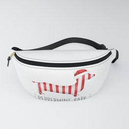 Peppermint Bark Fanny Pack | Candycane, Adultxmas, Adultchristmasgift, Puppy, Peppermint, Merrychristmas, Christmas, Animal, Daschund, Drawing 