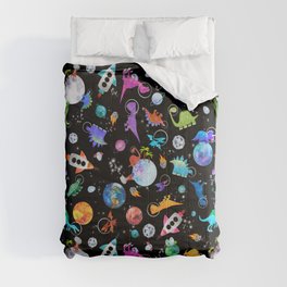 Dinosaur Astronauts In Outer Space Comforter