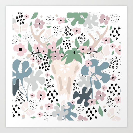 Deer paradise Art Print