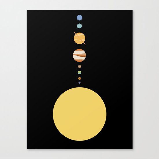 Minimal Solar System Canvas Print