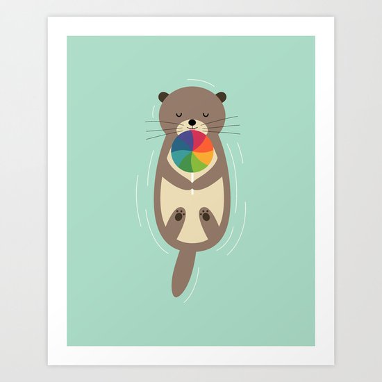 Sweet Otter Art Print