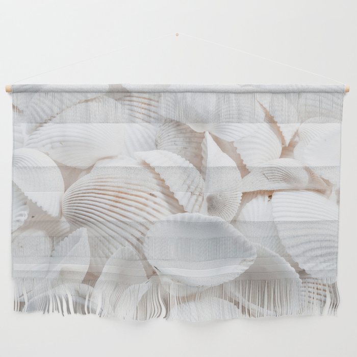 White Sea Shells by the Ocean Wall Hanging