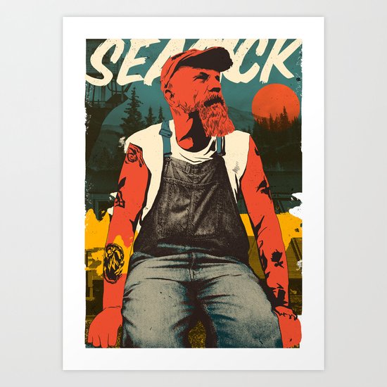 Seasick Steve Art Print