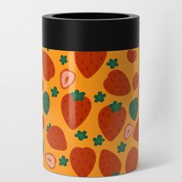 Spring Strawberry (Yellow background) Can Cooler