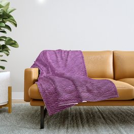 Modern Elegant Purple Leather Collection Throw Blanket