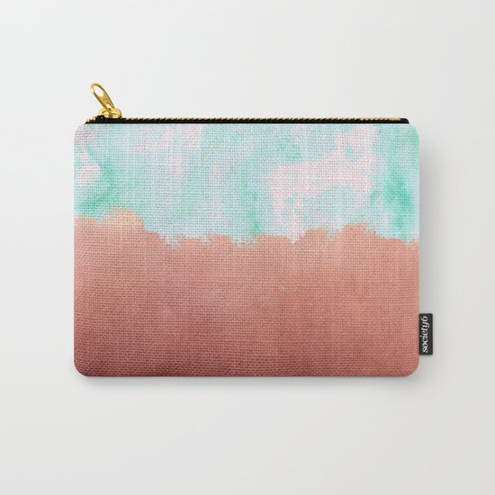 Sea Green + Copper #society6 #decor #buyart Carry-All Pouch