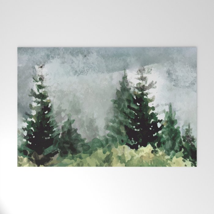 Pine Trees 2 Welcome Mat