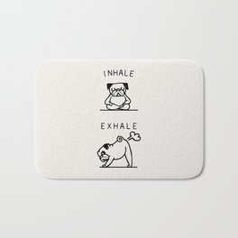 Inhale Exhale Pug Bath Mat