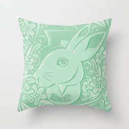Jade Rabbit Throw Pillow