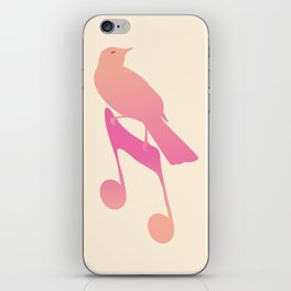 Abstraction_NEW_BIRD_SONG_MUSIC_NOTES_POP_ART_0103B iPhone Skin