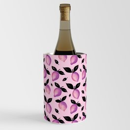 Pink Lemon Punch Pattern (Pink Background) Wine Chiller