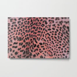 Pink leopard print Metal Print