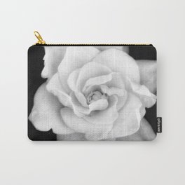 Gardenia Black and White Carry-All Pouch | Photo, Black And White, Floral, Dramatic, Digital, Gardenia 