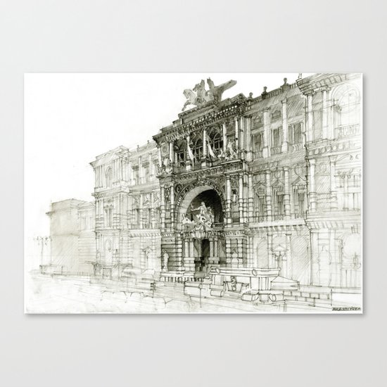 Roma palazzo Canvas Print