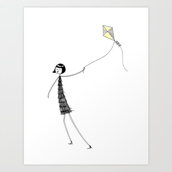 Let's go fly a kite Art Print
