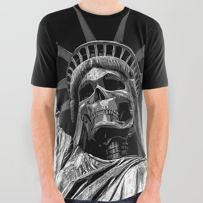 Liberty or Death B&W All Over Graphic Tee