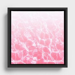Pink Pool Aesthetic Framed Canvas