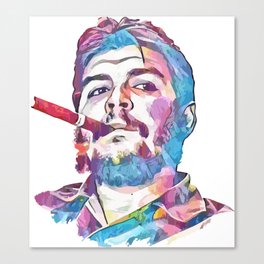 Ernesto Che Guevara Smoking Cigar Canvas Print