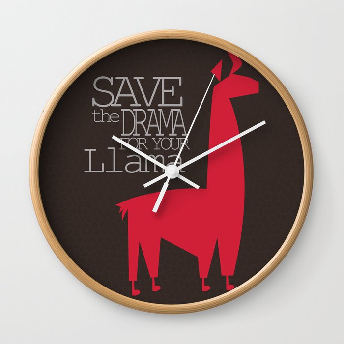 Save the Drama for your Llama Wall Clock