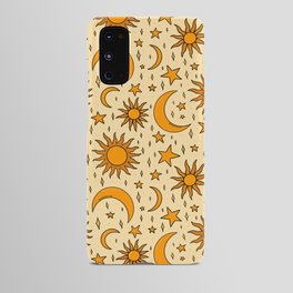 Vintage Sun and Star Print Android Case
