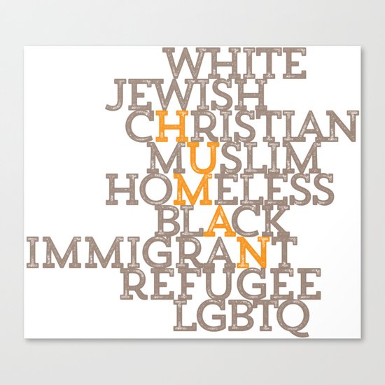 Just Human Canvas Print