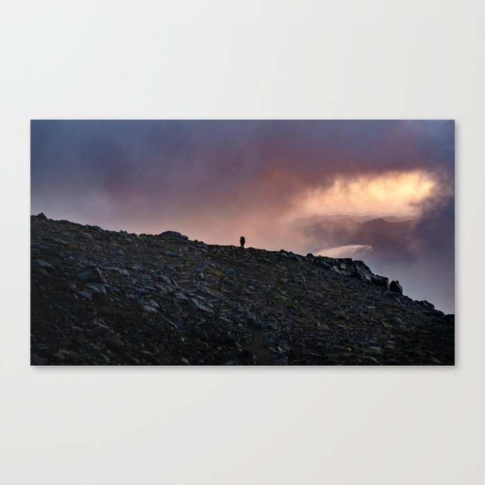 Solo Climber at Rainier Canvas Print