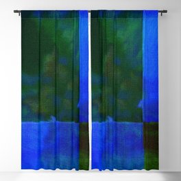 Blue and green art Blackout Curtain