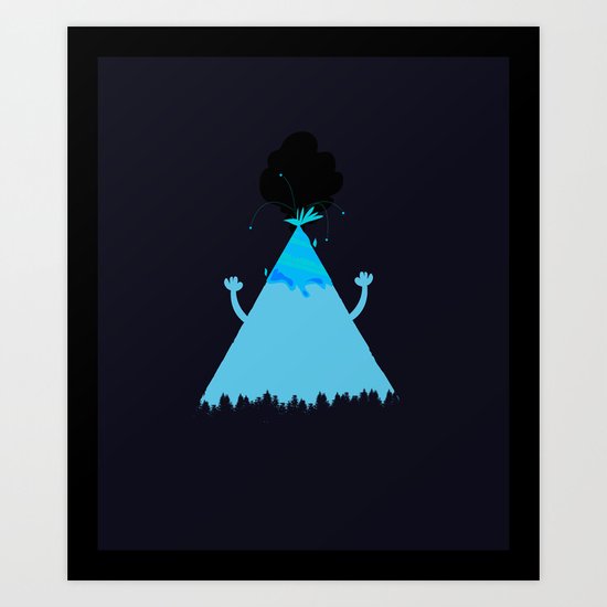 Volcanoes Love to Party Art Print