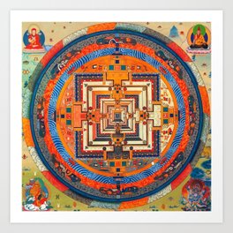 Tibetan Buddhist Kalachakra Mandala  Art Print