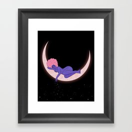 Moon Girl Framed Art Print
