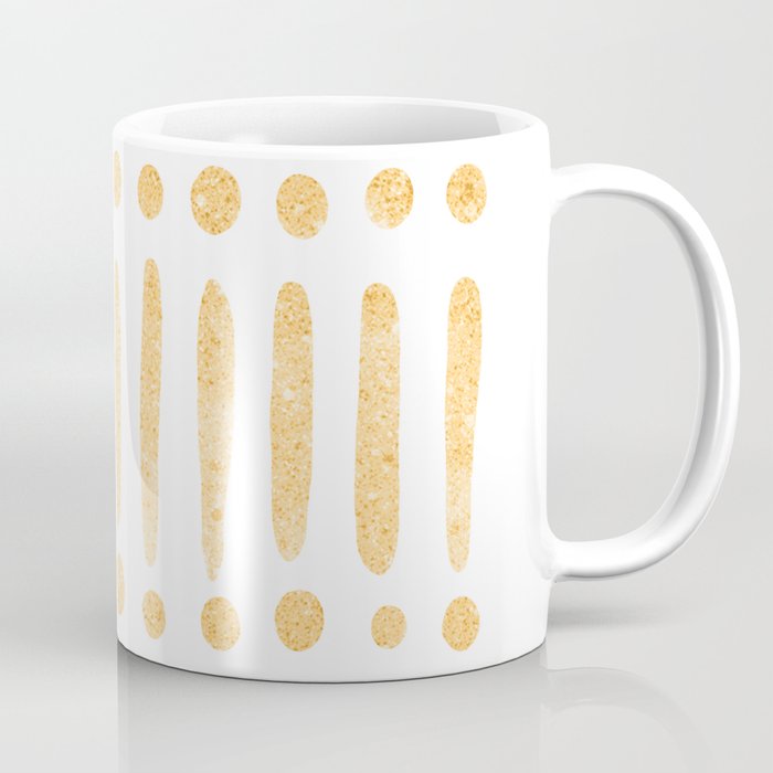 Gold yellow line pattern Coffee Mug