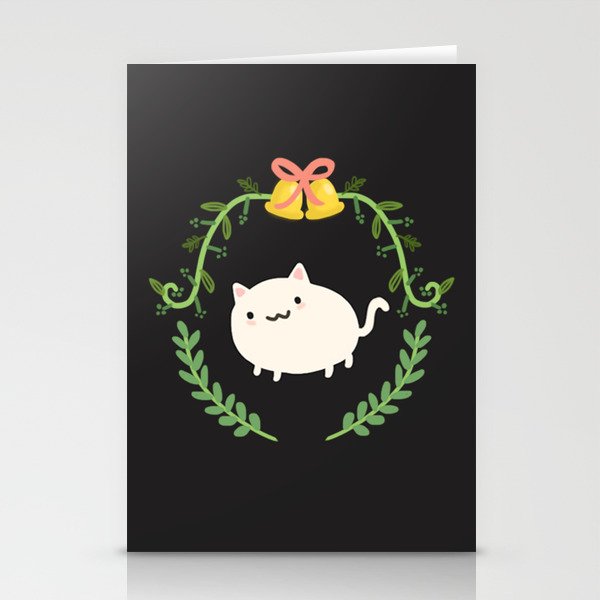 Wreath + Cat Stationery Cards