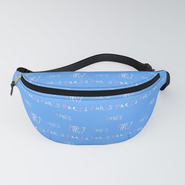 Paris 4 blue and pink Fanny Pack