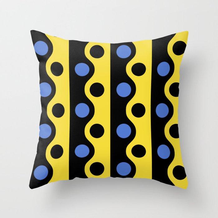 Retro Modernist Pattern 529 Throw Pillow