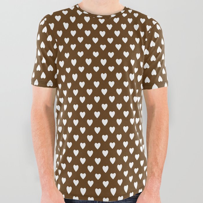 Vintage hearts pattern 1 All Over Graphic Tee