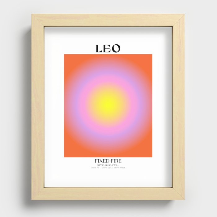 Leo Gradient Print Recessed Framed Print