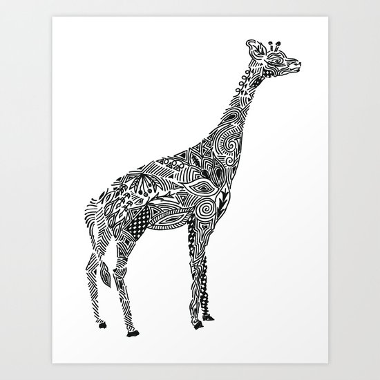 Designer Giraffe Art Print