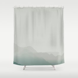 Serene mountain lake Shower Curtain