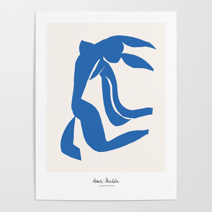 Henri Matisse Blue cut-outs Art Exhibition Poster by SolarPrint