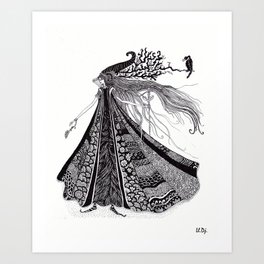 Wood Fairy Warrior Art Print