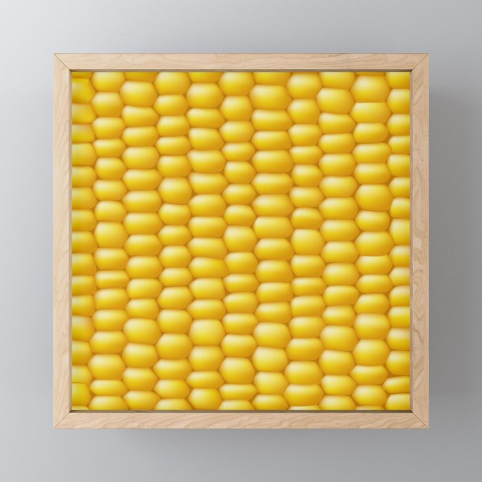 Corn Cob Background Framed Mini Art Print