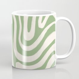Cheerful Sage Green Liquid Swirl  Coffee Mug